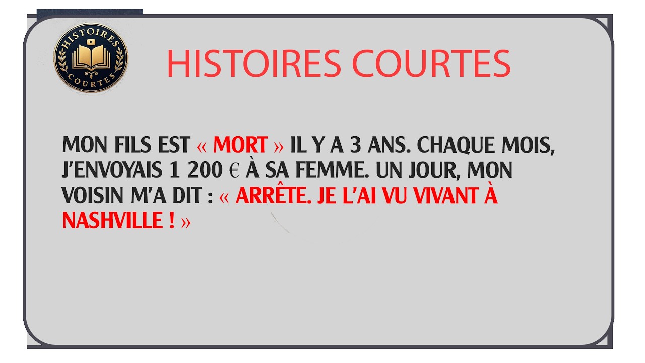 Mon fils était mort depuis 3 ans, jusqu'au jour où je l'ai vu marcher tranquillement dans la rue.