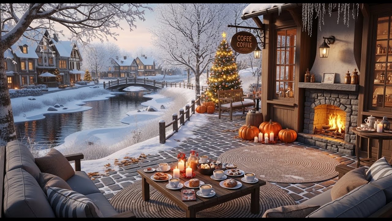 Winter Jazz Background ❄ Warm Cafe Ambience for Relaxation and Focus