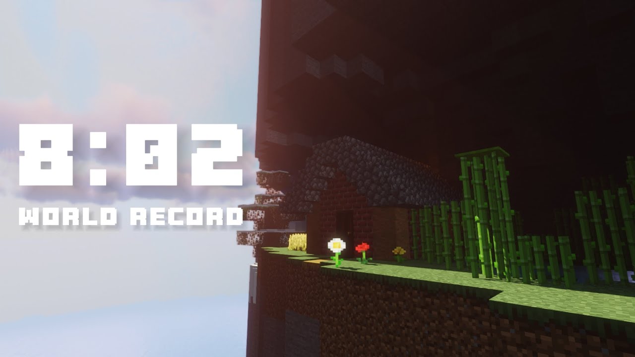 Parkour Spiral Speedrun in 8:02 (Bedrock World Record)