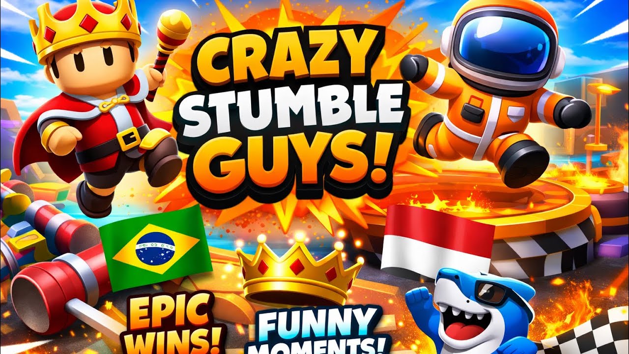 Crazy Stumble Guys Gameplay 😱🇧🇷🇮🇩 | Epic Win & Funny Moments!