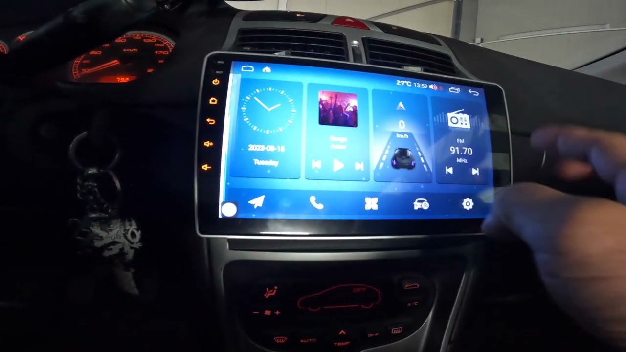 9' Inch Android Navigation iGo Setup,Split Screen , Multitask Peugeot 307 2002-2008 & Rear  Camera