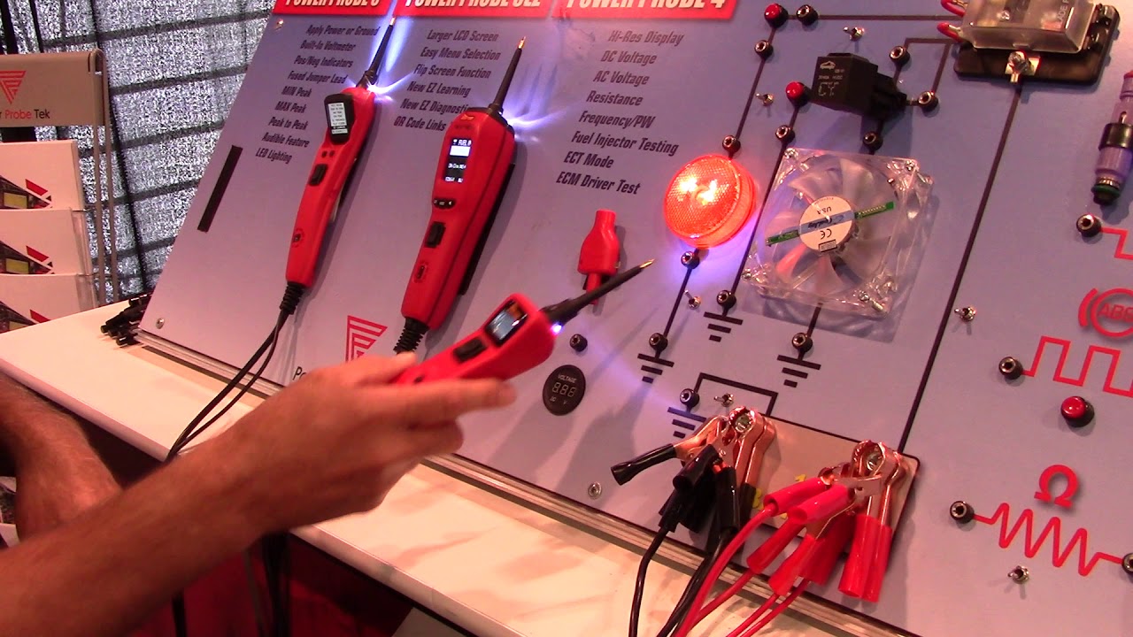 Power Probe Tek Demonstrates  the Power Probe 3 circuit tester at SEMA 2019