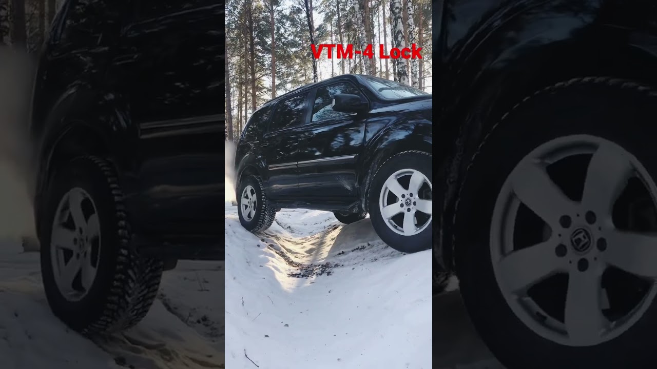 Honda Pilot & Porsche Cayenne.  Сравнение систем 4х4 на диагонали.