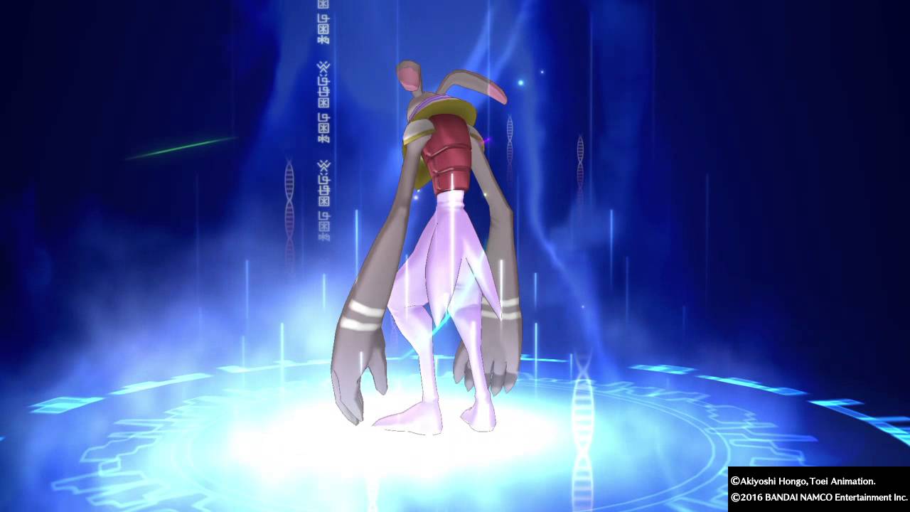 DIGIMON STORY CYBER SLEUTH Antylamon Mega Digivolve to Kerpymon (Good)