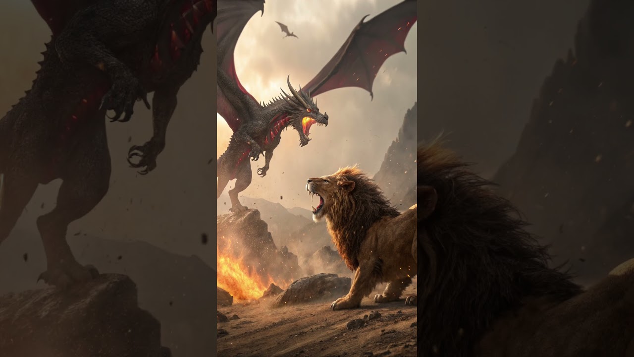 Dragon vs Real Animals &ndash; Epic Mythical Tournament #shorts