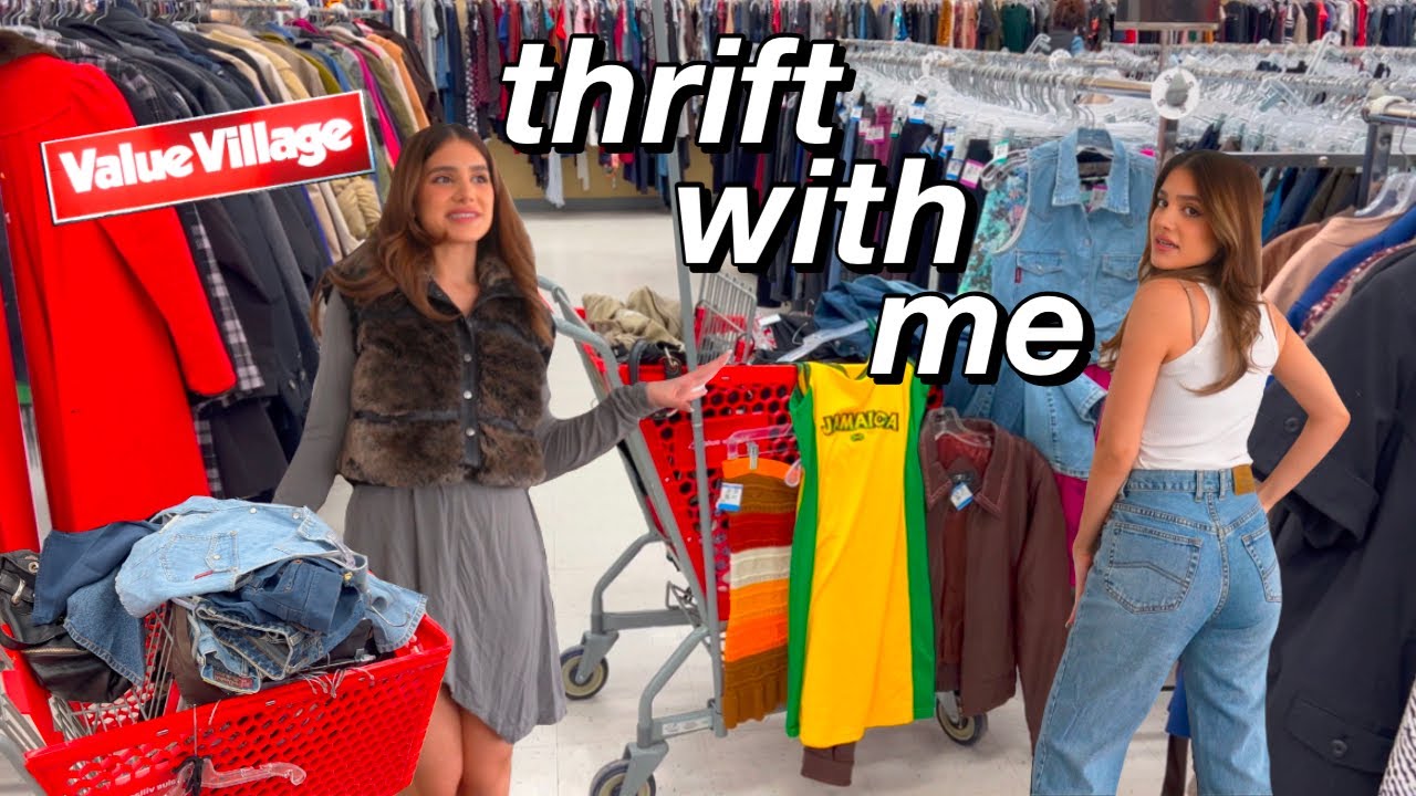 THRIFT WITH ME ❥ perfect mom jeans, brown leather bomber & more.