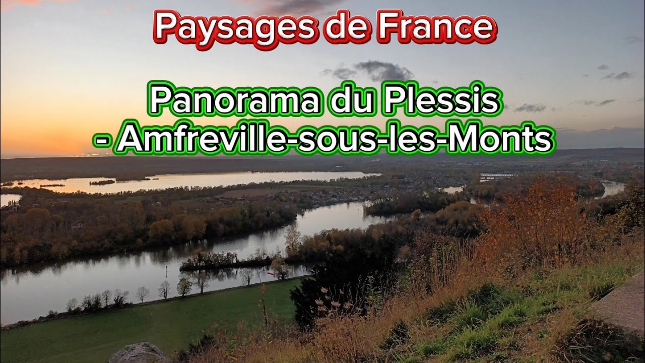 Panorama du Plessis - Amfreville-sous-les-Monts (27), au Coucher de Soleil