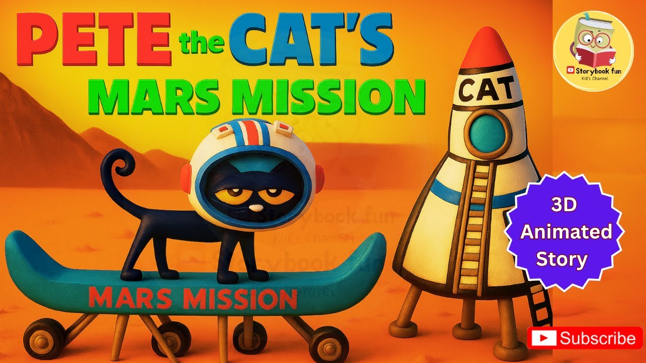 Pete the Cat&rsquo;s Mars Mission 🚀 | 3D Animated Story for Kids | 3D Animated Space Adventure