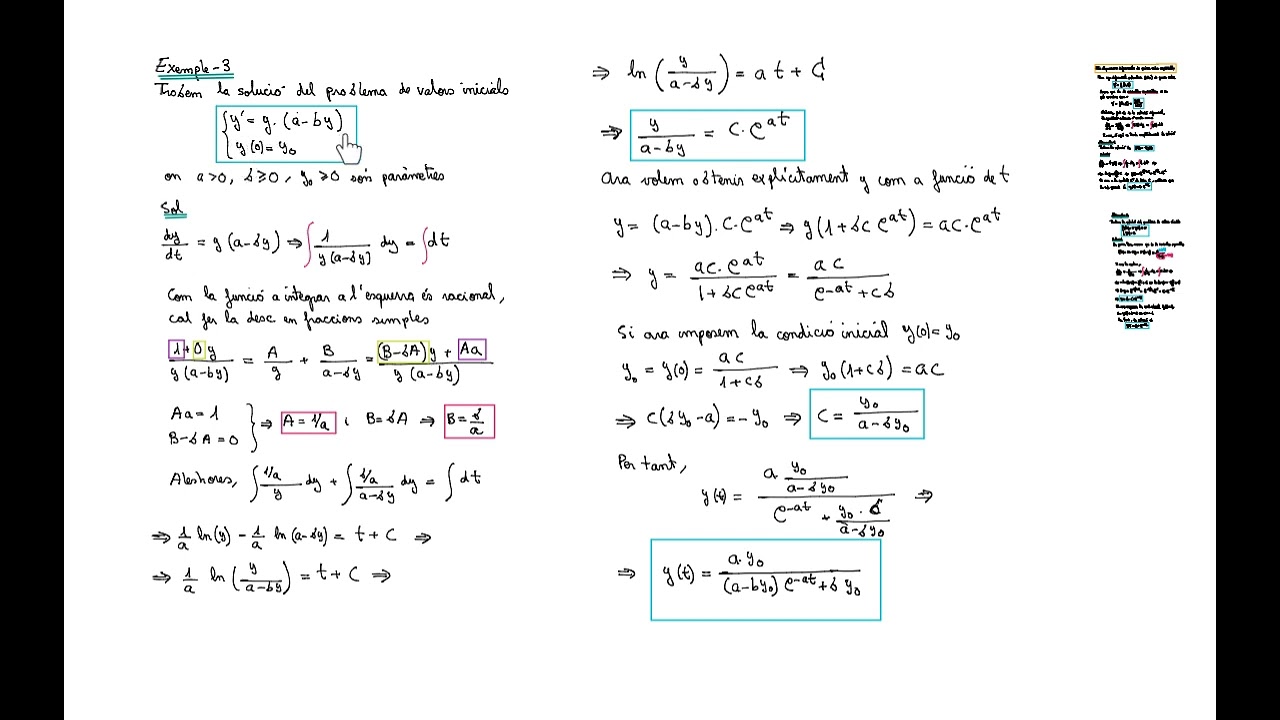 UNITAT 24. EQUACIONS DIFERENCIALS DE PRIMER ORDRE SEPARABLES