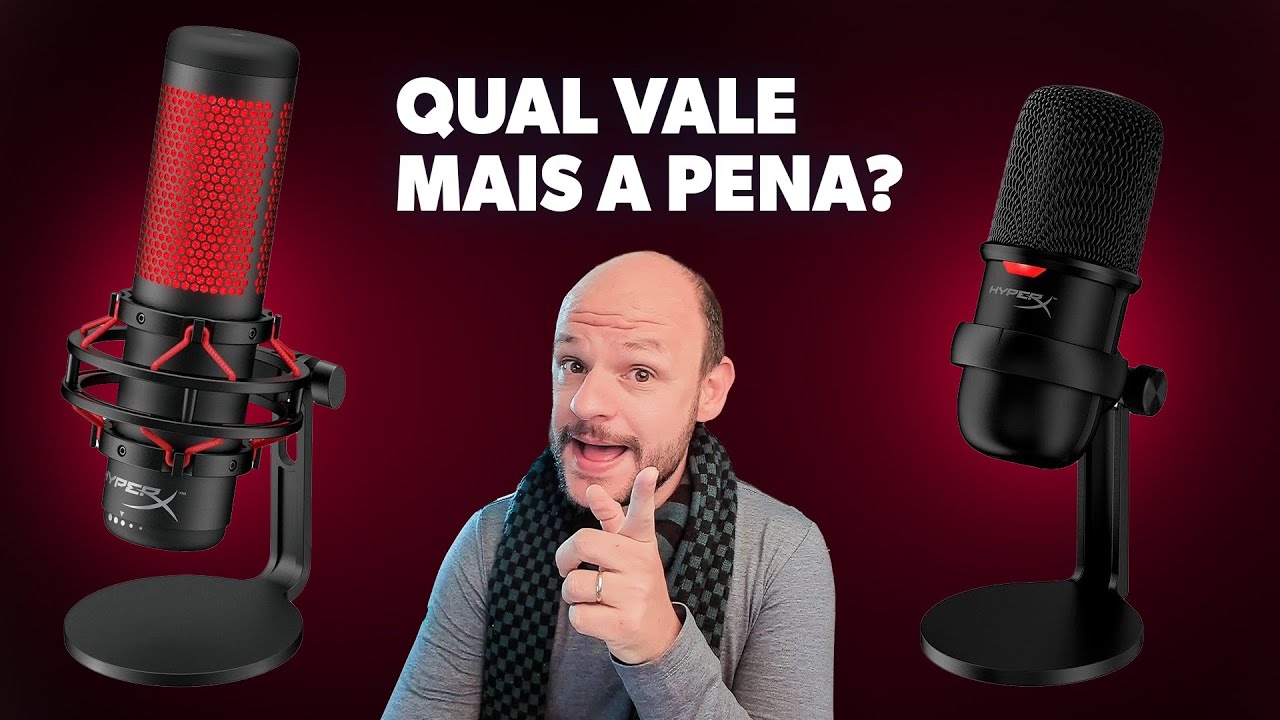 HyperX Quadcast vs HyperX Solocast - Microfone com Melhor Custo x Benefício