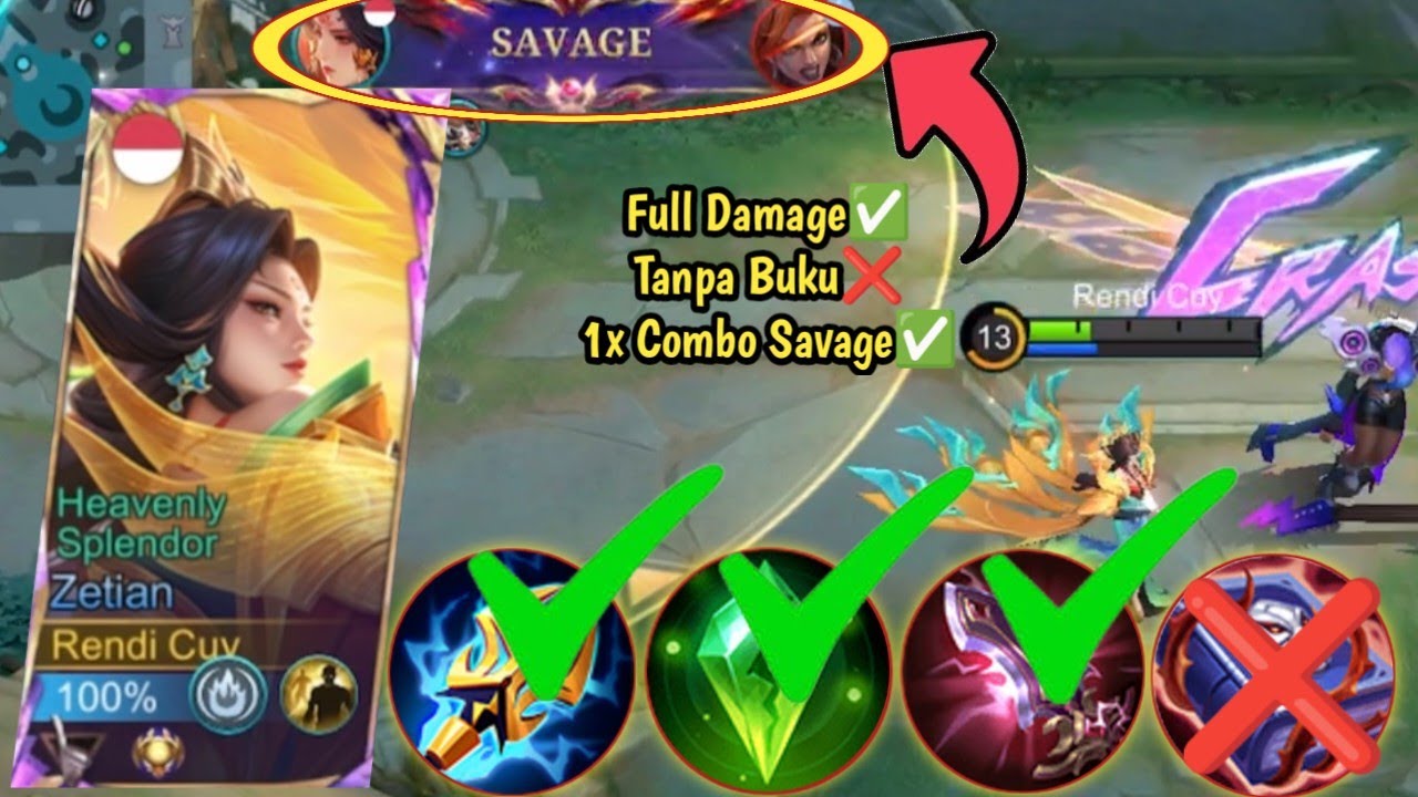 ZETIAN SAVAGE + 16 KILL! ZETIAN TRINITY NEW BUILD OP BANGET! BUILD ZETIAN TERSAKIT 2026 - MLBB