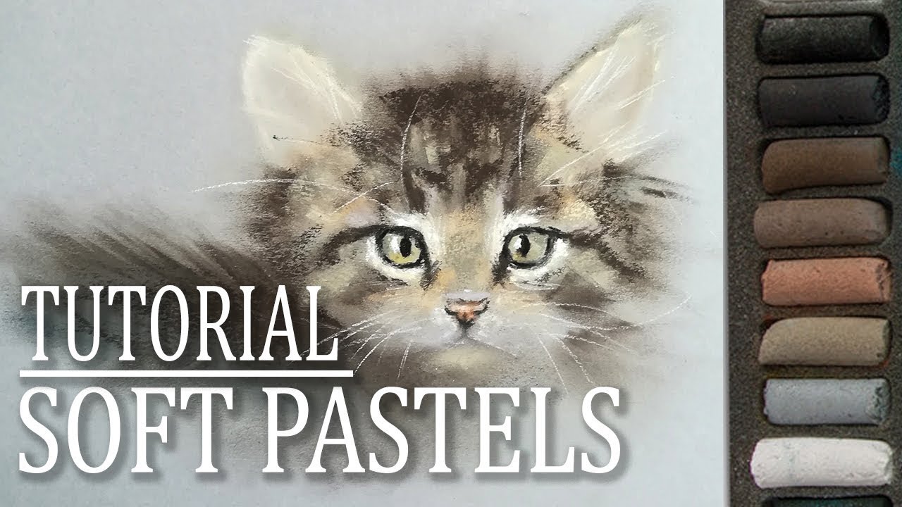 How to draw a kitten with soft pastels | Easy drawing tutorial