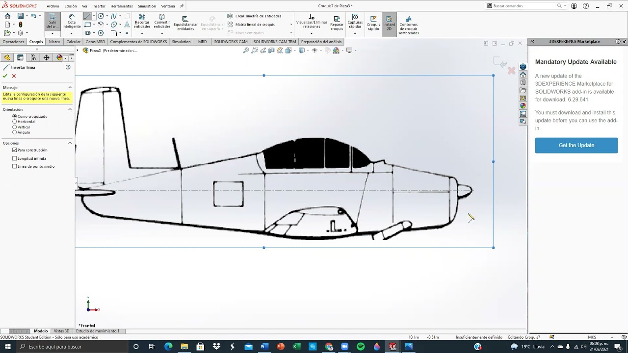 Como hacer una Aeronave sencilla en SolidWorks