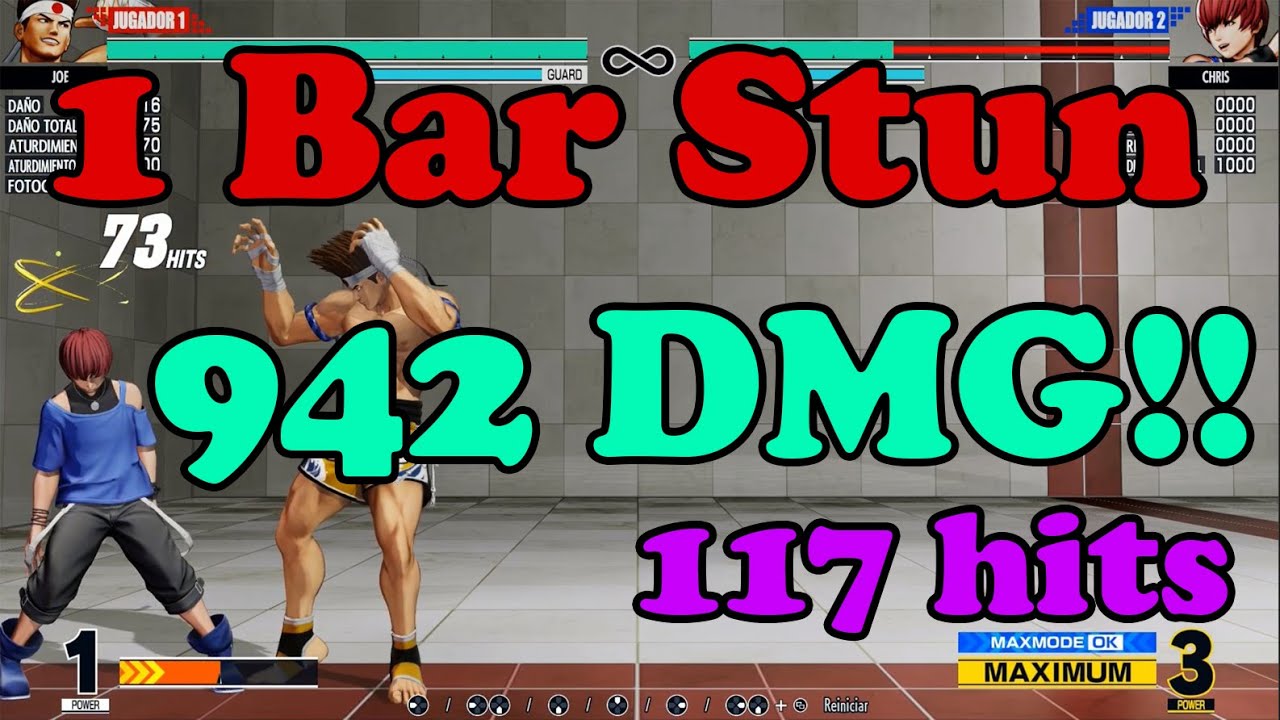 KOF XV Joe 1-meter Stun combo 942 Damage - 117 Hits