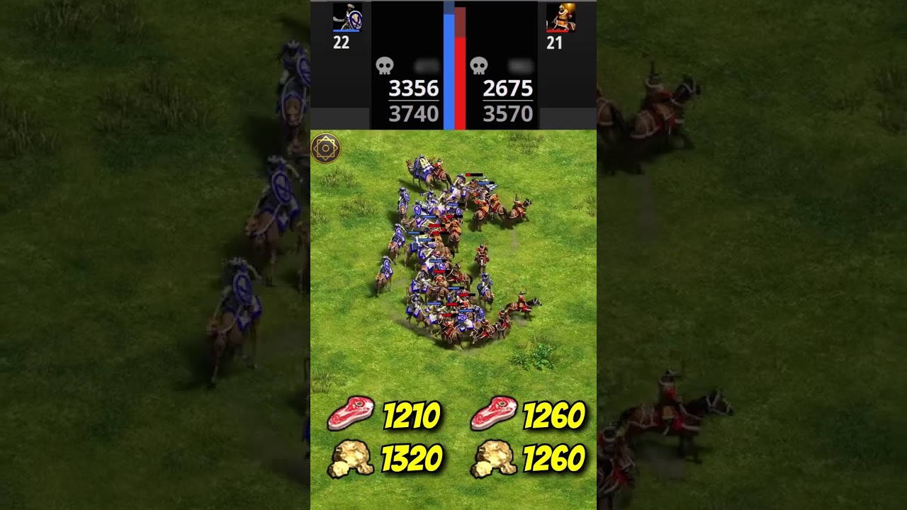 22 Heavy Camel Riders (Saracens) vs 21 Elite Tarkans (Total Resources) (AoE2) #Shorts