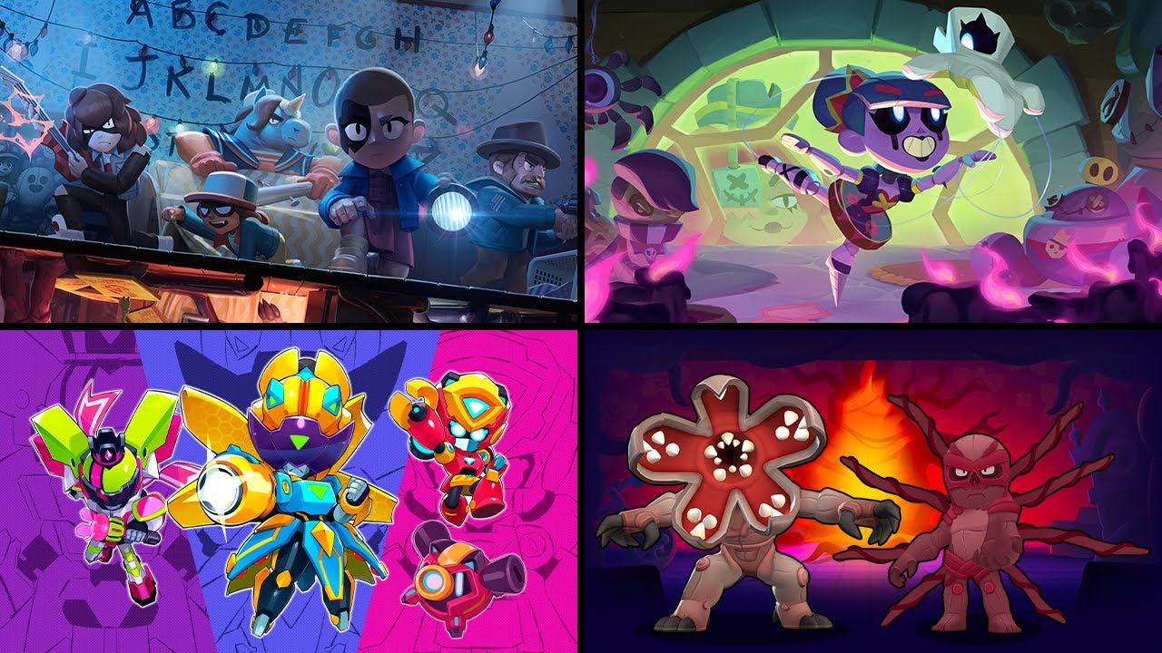 ALL NEW BRAWL STARS SKINS VOICELINES & MENU MUSIC THEMES! 🔥 Stranger Things, Mecha & More! 👀