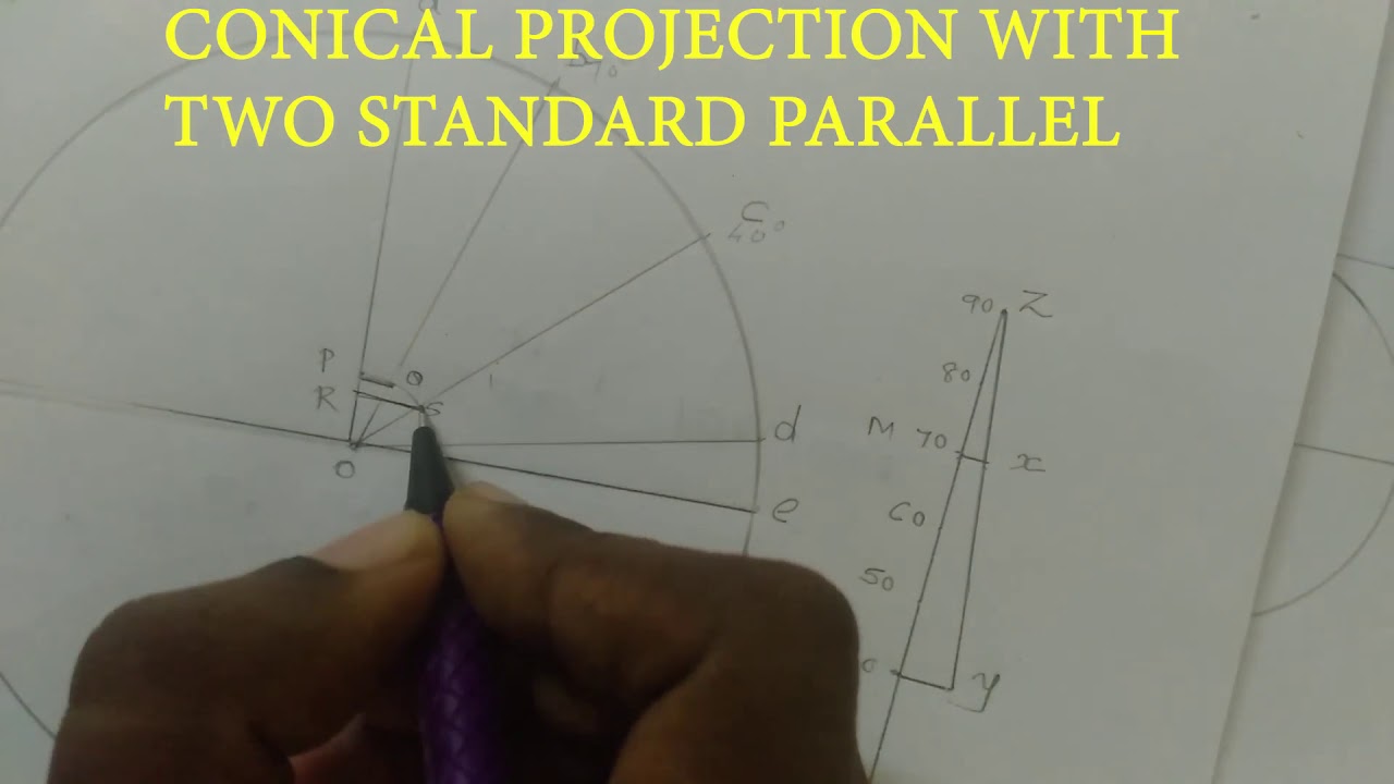 CONICAL PROJECTION WITH TWO STANDARD PARALLELS