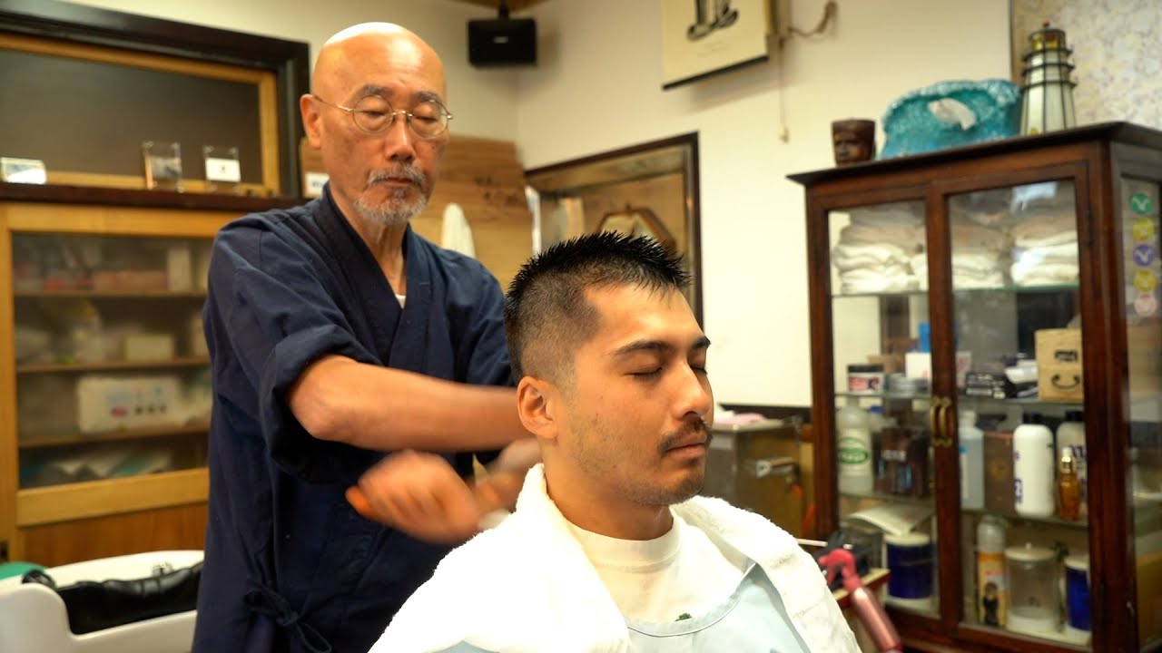 💈🇯🇵大正9年創業の老舗理容室「山口理容店」で3代目店主による熟練のヘアカット＆シャンプー＆マッサージ＆シェービング 床屋 ASMR