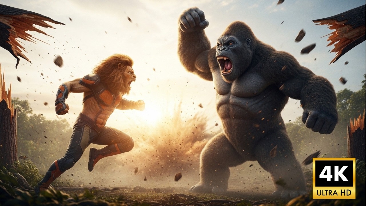 Lionman vs King Kong – Ultimate Jungle Battle (Full Fight)