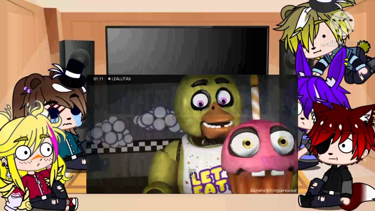 Fnaf 1 react to fnaf help wanted song but it's cursed(OLD)