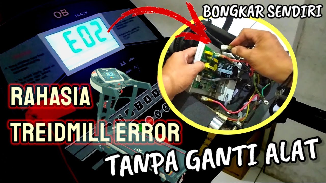 cara memperbaiki treadmill error, service treidmill error e02 | cara service treidmill error