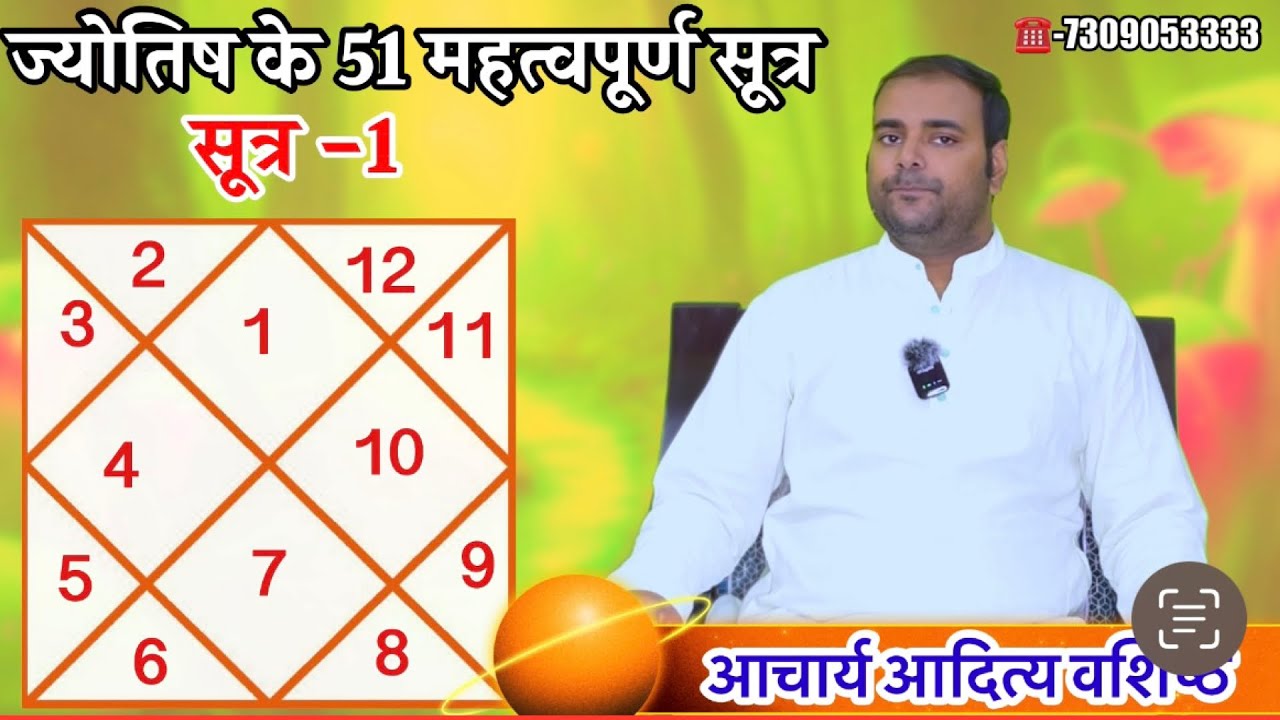 ज्योतिष के 51 महत्वपूर्ण सूत्र- jyotish/Astrology ke important sutras #astrology #jyotish #sutras