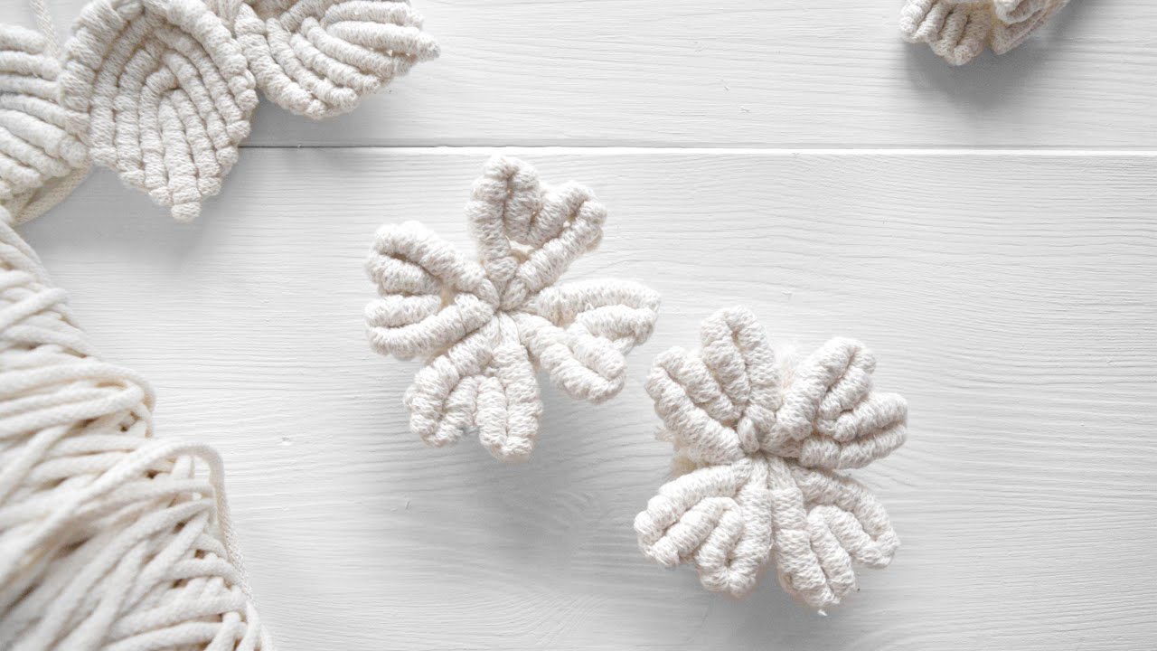Kwiat koniczyna techniką makramy tutorial DIY || How to make macrame clover flower