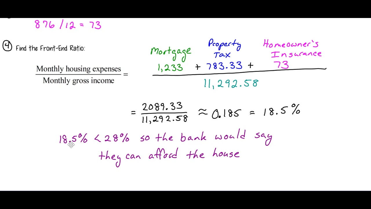 7-3 Calculating Front end and Back end Ratios