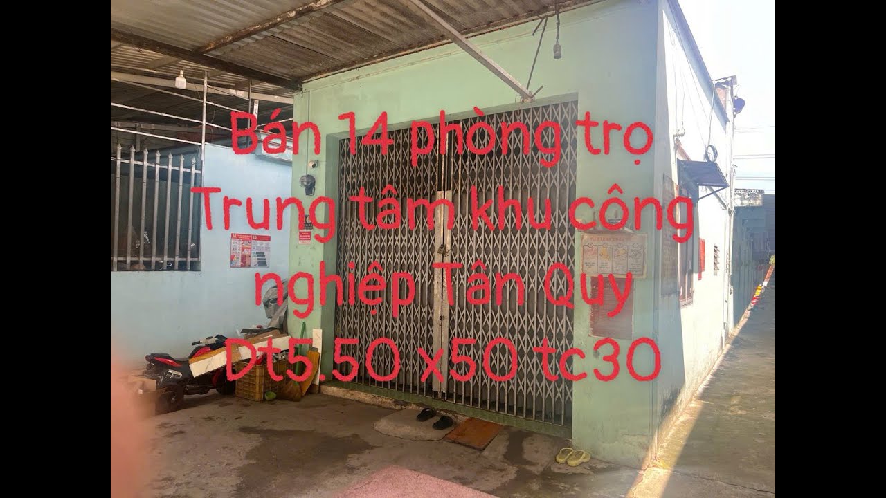 BÁN 14 PHÒNG TRỌ XẢ TÂN THẠNH ĐÔNG CỦ CHI TPHCM ,DT 5,50 X50TC 30M GIÁ 2,5 TỶZALO 0772067640