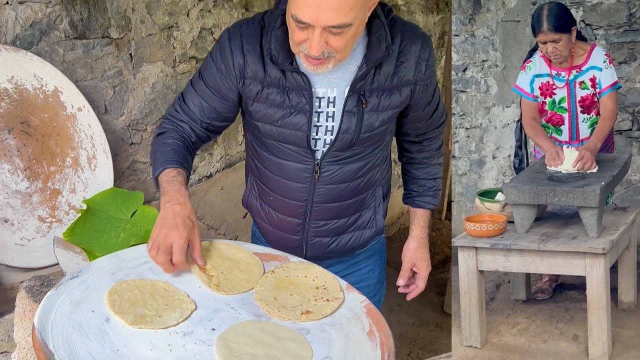 Tortillas de maíz hechas a mano
