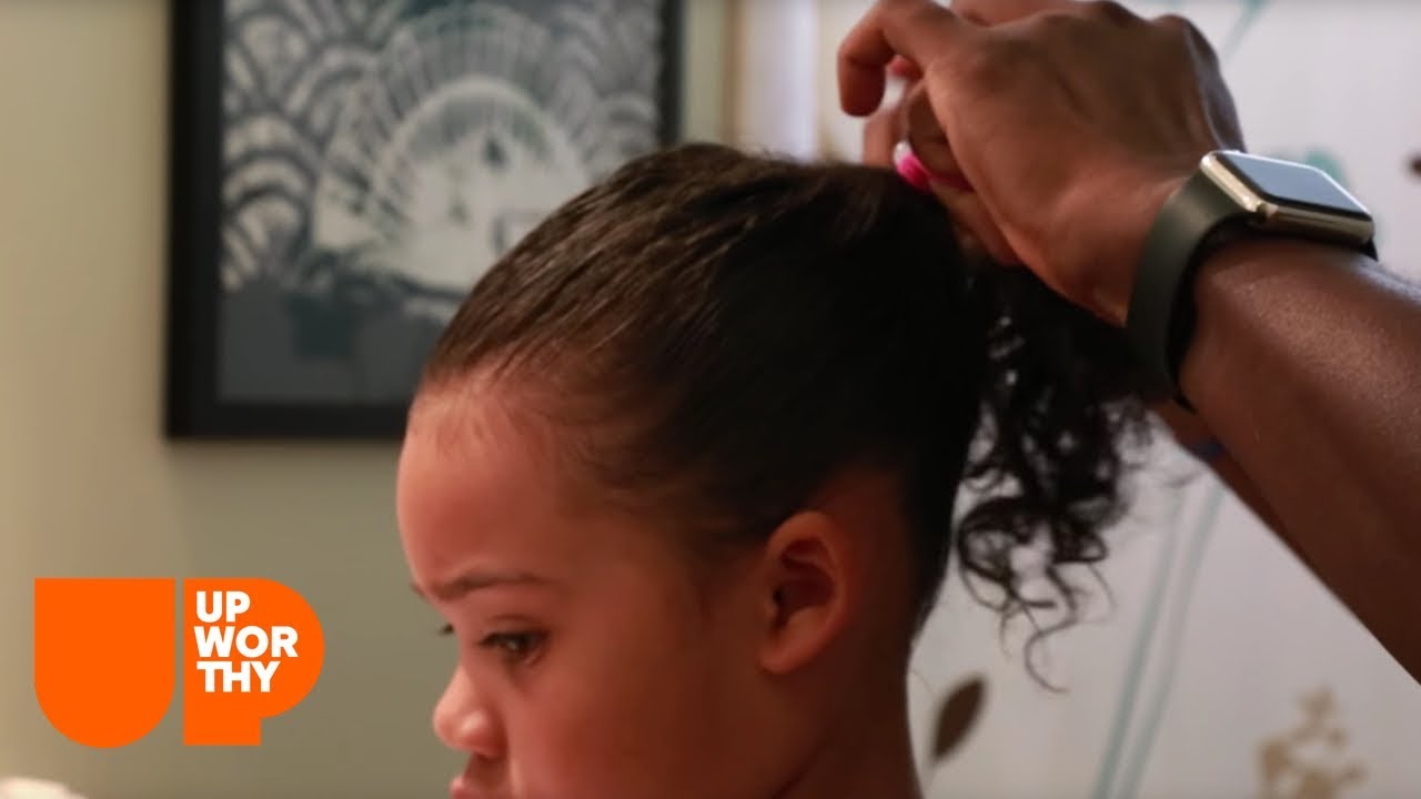 He Does His Daughter's Hair, and Loves It!
