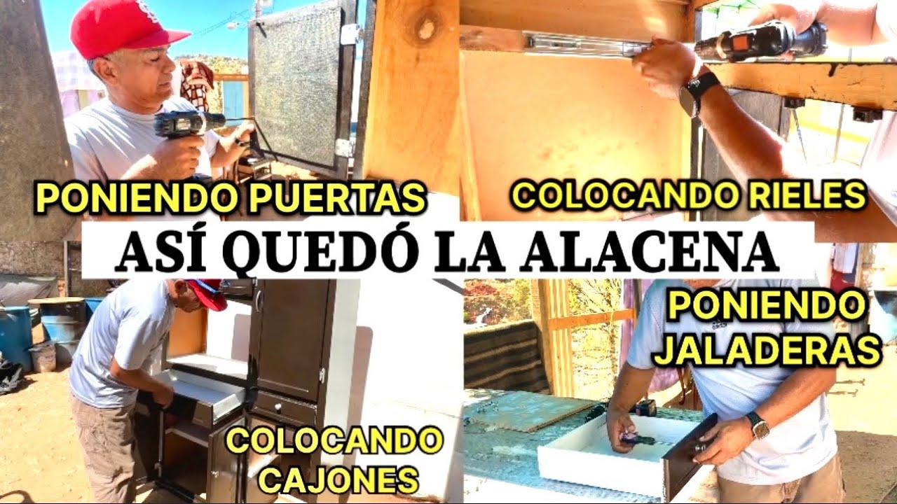 ASI QUEDO LA ALACENA, LE PUSE PUERTAS Y CAJONES.