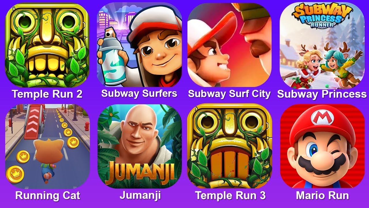 Temple Run 3,Subway Surf,Subway Surf City,Subway Princess,Running Cat,Jumanji,Temple Run 3,Mario Run