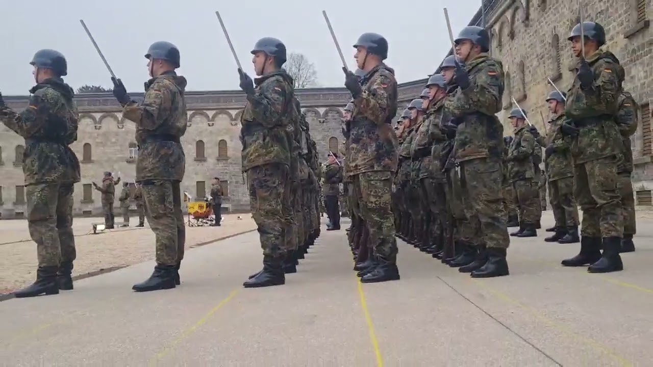 Vorüben Großer Zapfenstreich in Ulm