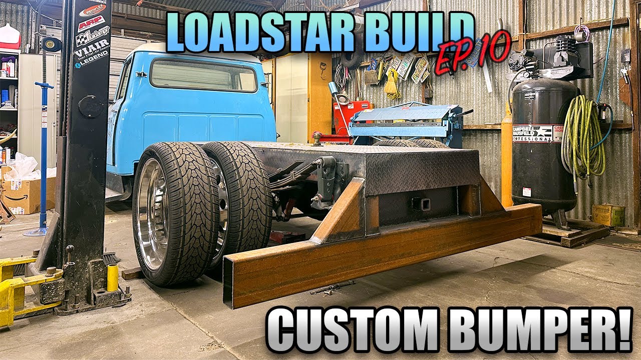 CUSTOM BUMPER & HITCH! ON MY '66 INTERNATIONAL LOADSTAR BUILD