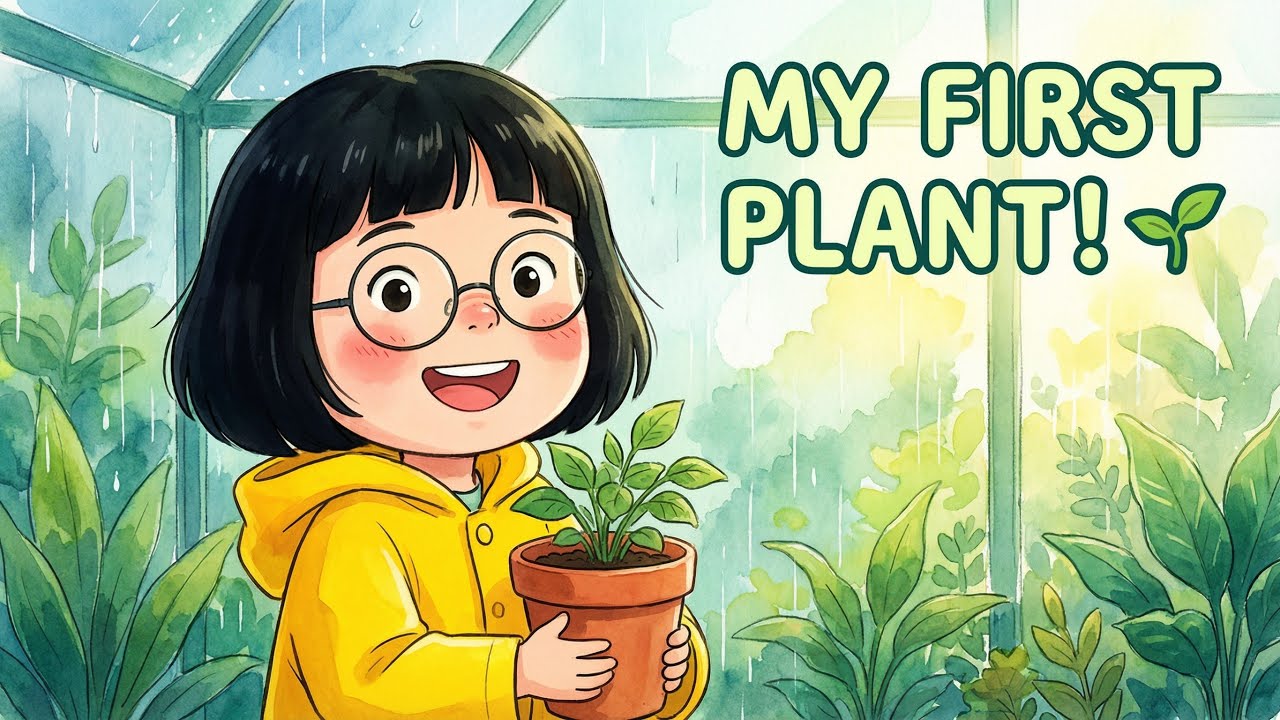 Heavy Rain on Glass Roof ASMR  Gardening & Making Tea  Relaxing Ghibli Vibes