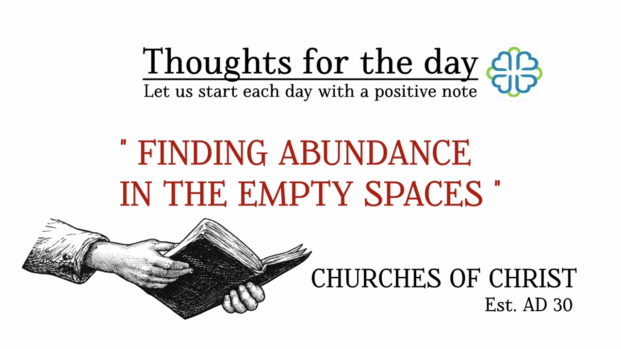Finding Abundance in the empty spaces 