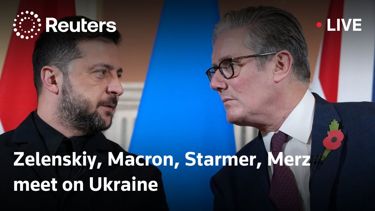 LIVE: Zelenskiy meets&nbsp;Macron, Starmer and Merz&nbsp;in London&nbsp;on Ukraine war talks