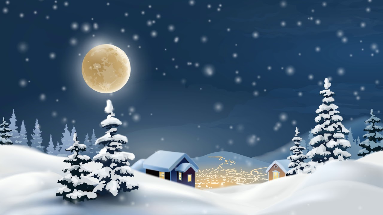 Free Animated Landscape , Snow, Christmas Background (Snow ,Christmas Village, Christmas, Landscape)