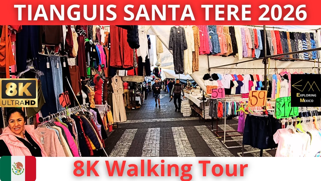 GUADALAJARA Tianguis de Santa Tere 2026 8K Walking Tour | Jalisco 🇲🇽