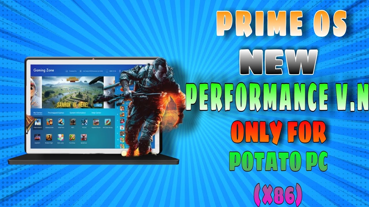 Prime OS New Performance Version For X86 2021 Updated || 60+ FPS || TB || Play BGMI, Free Fire etc.