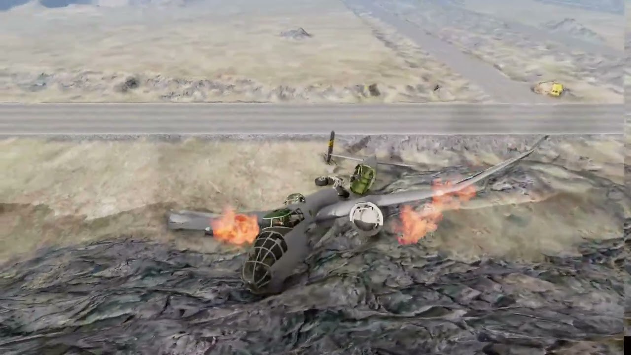 Burst performance of aircraft at highway #beamngdrive
