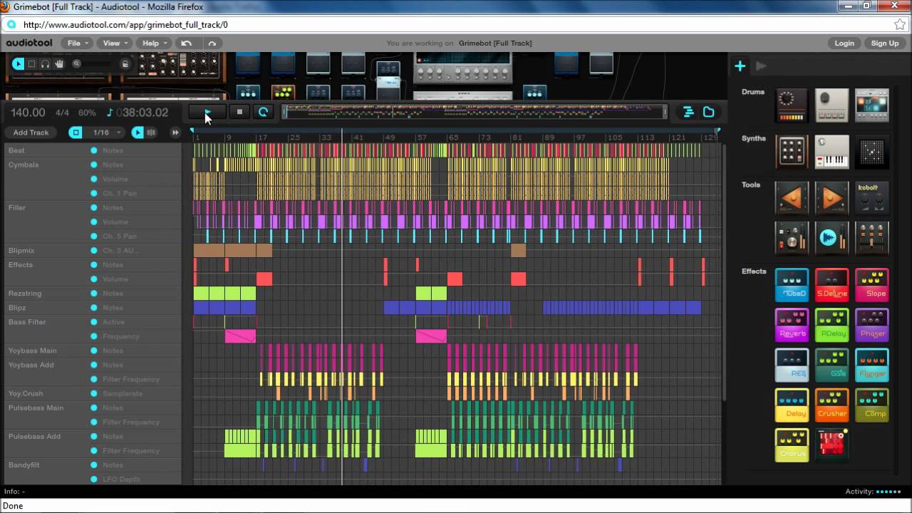 Audiotool Tracks - Grimebot