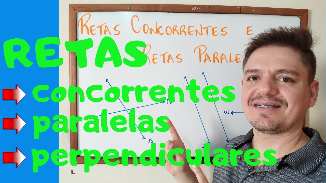 Retas CONCORRENTES, PARALELAS e PERPENDICULARES - Exercícios e exemplos - 6º Ano - AULA 65
