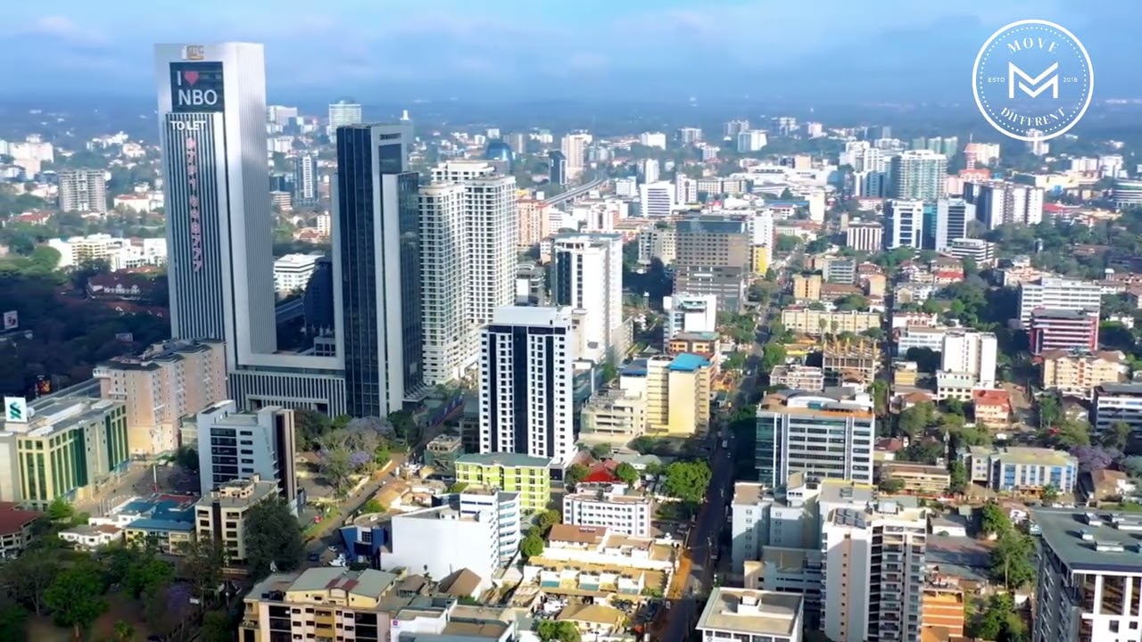 Aerial Nairobi | Modern Skyscrapers Meet Nature in 4K Ultra HD