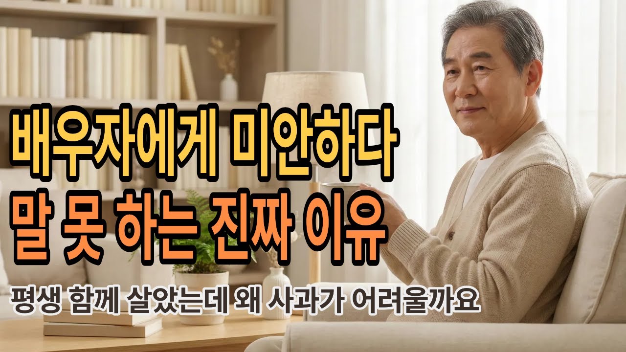 배우자에게 미안하다 말 못 하는 진짜 이유 | 평생 함께 살았는데 왜 사과가 어려울까요