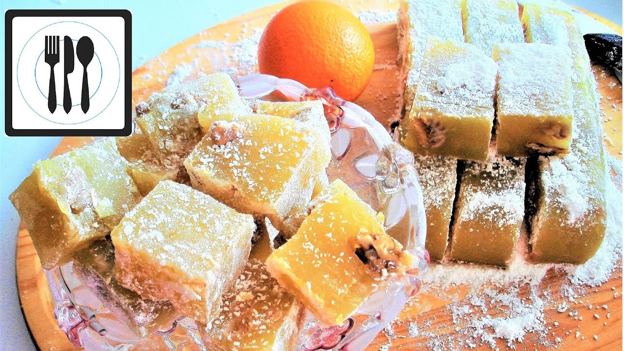 Лукум - как приготовить Рахат-Лукум дома. Апельсиновый с орехами лукум. Восточные сладости