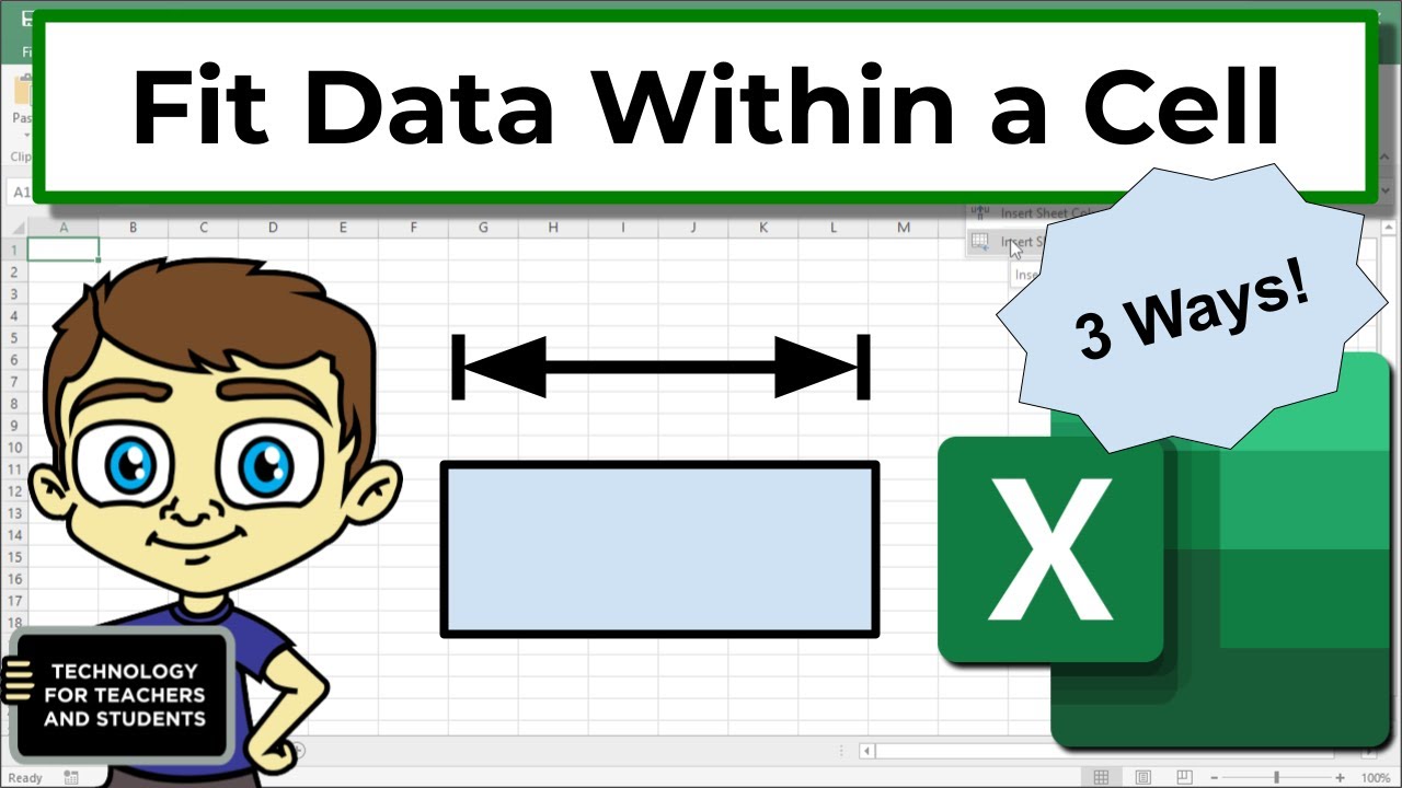 3 Ways to Fit Excel Data within a Cell