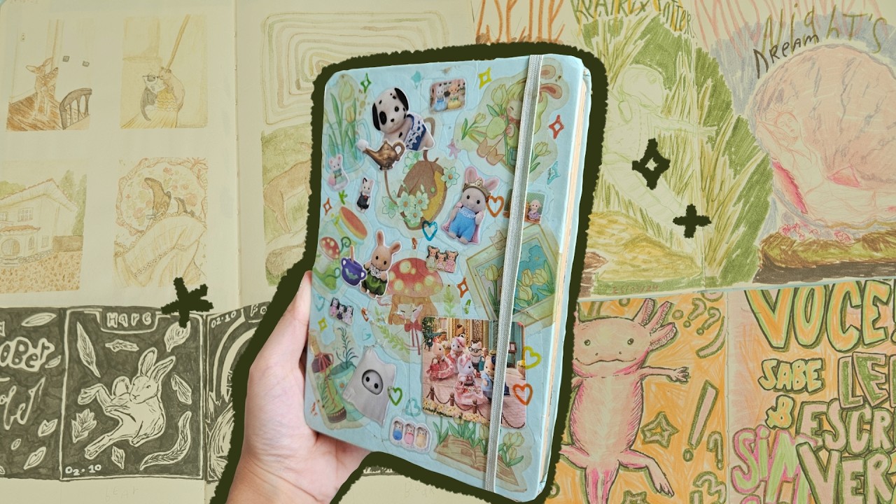 SKETCHBOOK TOUR! Finalizei Meu Primeiro Sketchbook!