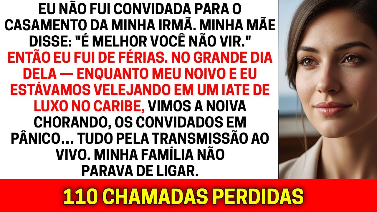 Enquanto navegava em um iate de 7 estrelas no Caribe vi o casamento da minha irmã desmoronar ao vivo